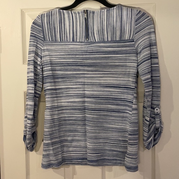 Talbots navy striped top - Picture 4 of 5